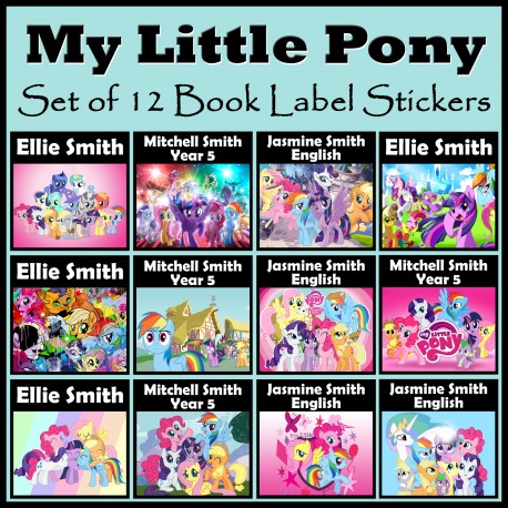 Personalised My Little Pony Book Labels