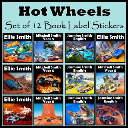 Personalised Hot Wheels Book Labels
