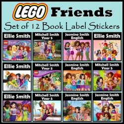 Personalised Lego Friends Book Labels