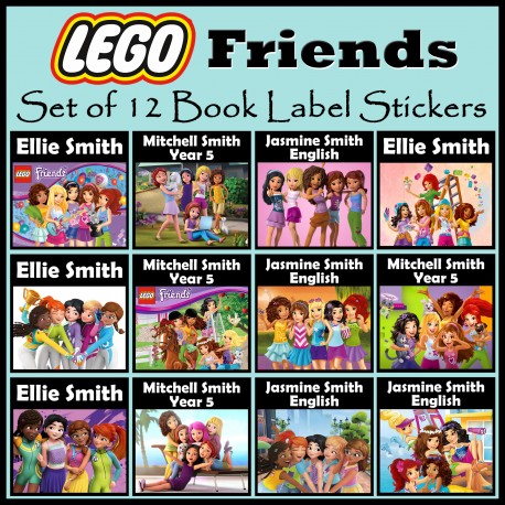 Personalised Lego Friends Book Labels