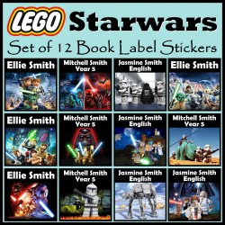 Personalised Lego Starwars Book Labels
