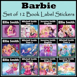 Personalised Barbie Book Labels