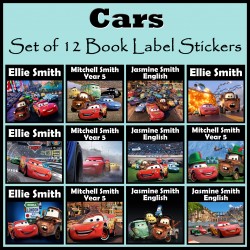 Personalised Cars Book Labels