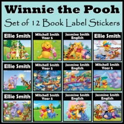 Personalised Winnie the Pooh Book Labels
