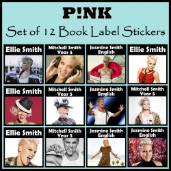 Personalised Pink Book Labels