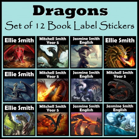 Personalised Dragon Book Labels