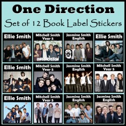 Personalised One Direction Book Labels