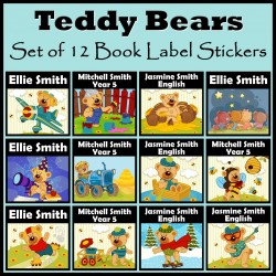 Personalised Teddy Bear Book Labels