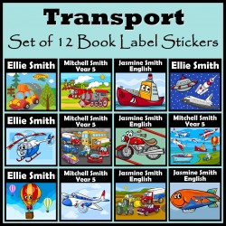 Personalised Transport Book Labels