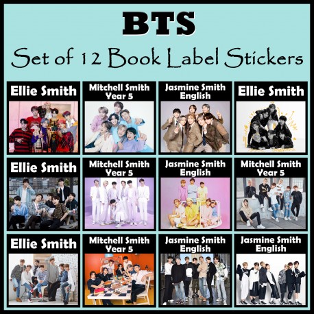 Personalised BTS Book Labels