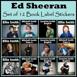Personalised Ed Sheeran Book Labels