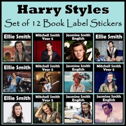 Personalised Harry Styles Book Labels