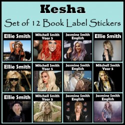 Personalised Kesha Book Labels