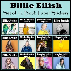Personalised Billie Eilish Book Labels