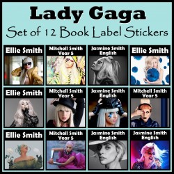 Personalised Lady Gaga Book Labels