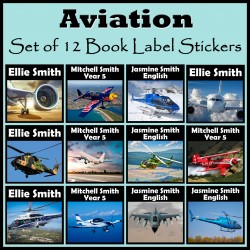 Personalised Aviation Book Labels