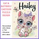 Personalised Cartoon Cat & Butterfly Puzzle
