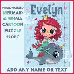 Personalised Cartoon Mermaid Puzzle