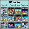 Personalised Mario Book Labels
