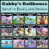 Personalised Gabby's Dollhouse Book Labels
