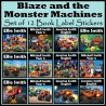 Personalised Blaze and the Monster Machines Book Labels
