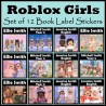 Personalised Roblox Girls Book Labels